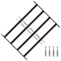 VidaXL Kratka Okienna 75.5 x 60 cm Stal malowana proszkowo Czarny