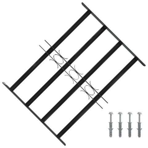 VidaXL Kratka Okienna 75.5 x 60 cm Stal malowana proszkowo Czarny