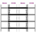 VidaXL Kratka Okienna 75.5 x 60 cm Stal malowana proszkowo Czarny