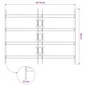 VidaXL Kratka Okienna 75.5 x 60 cm Stal malowana proszkowo Czarny
