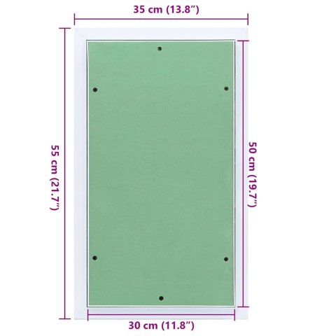 PANEL DOSTĘPU ZIELONY I SREBRNY 35 X 55 CM