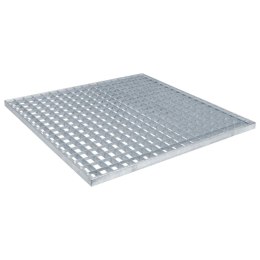 VidaXL Ruszt Srebrny 60 x 60 x 2 cm Stal ocynkowana na gorąco