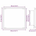 LUSTRO ŁAZIENKOWE LED Z LUSTREM DĄB WĘDZONY 40X8,5X37CM