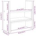 PODSTAWKA NA BIURKO POD MONITOR CZARNY DĄB 40X17X41CM