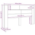 SZAFKA Z WEZGŁOWIEM Z LED CZARNY DĄB 180X 16,5X 103,5CM