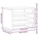 VidaXL Organizator biurka Czarny Dąb 36 x 26 x 29,5 cm