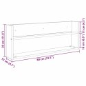 VidaXL Regał na gazety z półką 2 pcs Czarny Dąb 80 x 12 x 30 cm