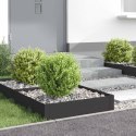 VidaXL Krawężnik do trawnika 4 pcs 60 x 60 x 20 cm Stal Czarny