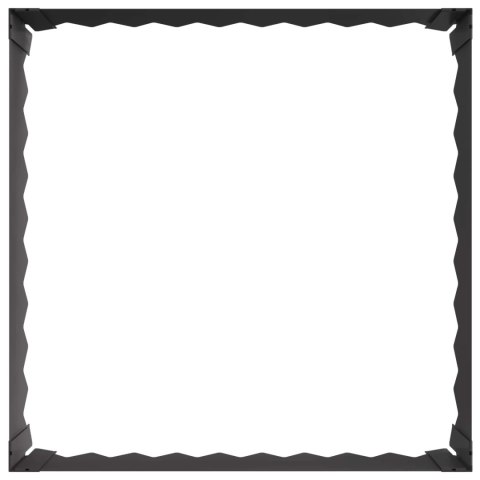 VidaXL Krawężnik do trawnika 4 pcs 60 x 60 x 20 cm Stal Czarny