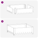 VidaXL Krawężnik do trawnika 4 pcs 60 x 60 x 20 cm Stal Czarny