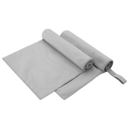 VidaXL Ręczniki Sportowe 2 pcs Szary 100 x 50 cm Poliester i poliamid