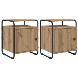 VidaXL Szafka Nocna 2 szt. Dąb artisan Drewno inżynieryjne