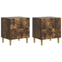 VidaXL Szafka Nocna z szufladą 2 pcs Dąb wędzony 43 x 34,5 x 48 cm