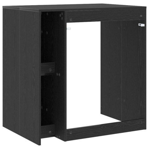 VidaXL Szafka na pralkę Czarny Dąb 87 x 60 x 89 cm Drewno inżynieryjne