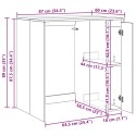 VidaXL Szafka na pralkę Czarny Dąb 87 x 60 x 89 cm Drewno inżynieryjne