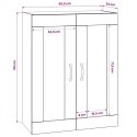 VidaXL Szafka ścienna Czarny dąb 69,5 x 34 x 90 cm Drewno inżynieryjne