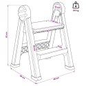VidaXL Drabinka Czarny i czerwony 46 x 30 x 63 cm PP i elastomer