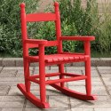 FOTEL BUJANY DZIECIĘCY CZERWONY DREWNO TOPOLOWE