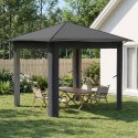GAZEBO BEZ ŚCIANY 2,6 X 2,6 M JASNOSZARY I ANTRACYTOWY