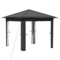 GAZEBO BEZ ŚCIANY 2,6 X 2,6 M JASNOSZARY I ANTRACYTOWY