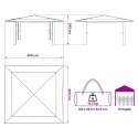 VidaXL Gazebo bez ścianki bocznej 4 x 4 m Jasnoszary i antracytowy