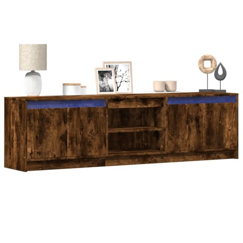 VidaXL Szafka pod TV z LED, przydymiony dąb, 180x34x50 cm