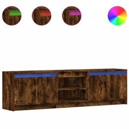 VidaXL Szafka pod TV z LED, przydymiony dąb, 180x34x50 cm