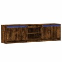 VidaXL Szafka pod TV z LED, przydymiony dąb, 180x34x50 cm