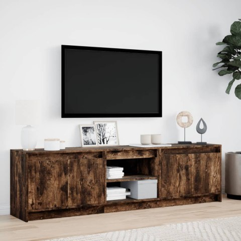 VidaXL Szafka pod TV z LED, przydymiony dąb, 180x34x50 cm
