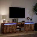 VidaXL Szafka pod TV z LED, przydymiony dąb, 180x34x50 cm