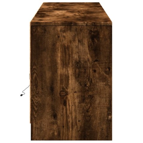 VidaXL Szafka pod TV z LED, przydymiony dąb, 180x34x50 cm
