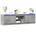 VidaXL Szafka pod TV z LED, szarość betonu, 180x34x50 cm