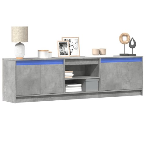 VidaXL Szafka pod TV z LED, szarość betonu, 180x34x50 cm