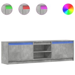 VidaXL Szafka pod TV z LED, szarość betonu, 180x34x50 cm
