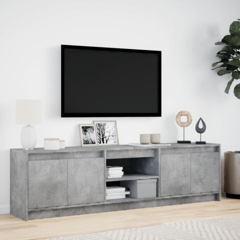 VidaXL Szafka pod TV z LED, szarość betonu, 180x34x50 cm