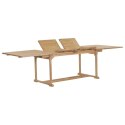 VidaXL 9-cz. zestaw mebli do ogrodu, 180-280x100x75 cm, drewno tekowe