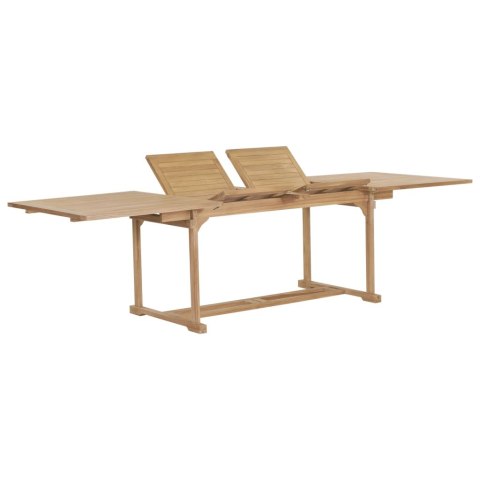 VidaXL 9-cz. zestaw mebli do ogrodu, 180-280x100x75 cm, drewno tekowe