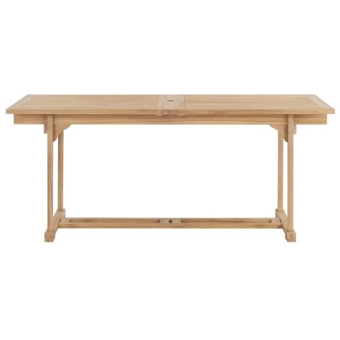 VidaXL 9-cz. zestaw mebli do ogrodu, 180-280x100x75 cm, drewno tekowe