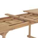 VidaXL 9-cz. zestaw mebli do ogrodu, 180-280x100x75 cm, drewno tekowe
