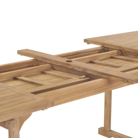 VidaXL 9-cz. zestaw mebli do ogrodu, 180-280x100x75 cm, drewno tekowe