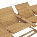 VidaXL 9-cz. zestaw mebli do ogrodu, 180-280x100x75 cm, drewno tekowe