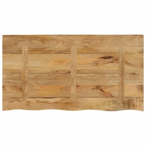 VidaXL Blat stołu, 110x60x2,5cm, naturalna krawędź surowe drewno mango