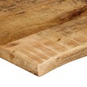 VidaXL Blat stołu, 110x60x2,5cm, naturalna krawędź surowe drewno mango