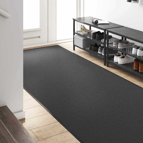 VidaXL Dywanik wejściowy Inny Antracytowy i czarny 120 x 350 cm
