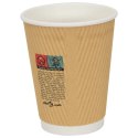 VidaXL Papierowe kubki, 500 szt., 12oz, 300ml, brązowy
