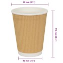 VidaXL Papierowe kubki, 500 szt., 12oz, 300ml, brązowy