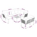 VidaXL 10 pcs Solidne drewno akacjowe i lina naturalny