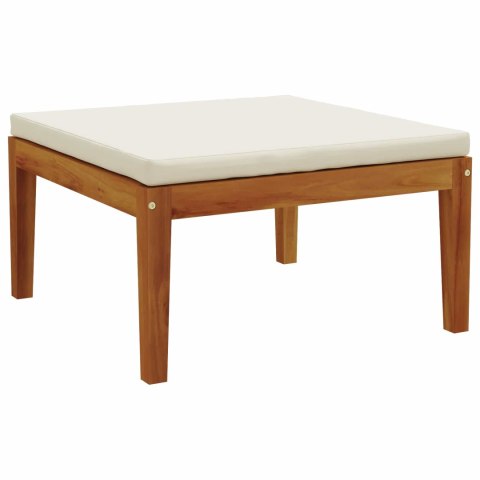 VidaXL 11 pcs Solidne drewno akacjowe i lina naturalny