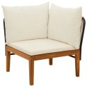 VidaXL 2 pcs Solidne drewno akacjowe i lina naturalny