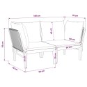 VidaXL 2 pcs Solidne drewno akacjowe i lina naturalny